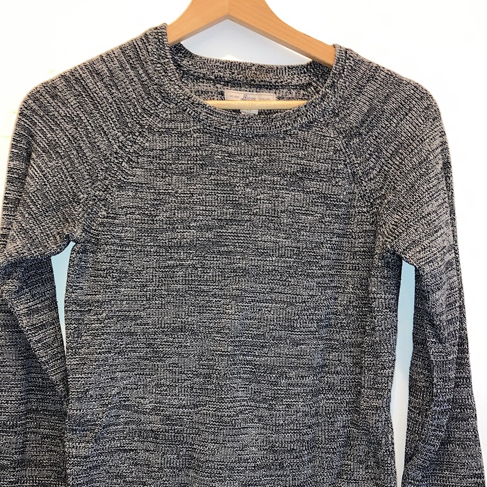 Bass | Heather Grey knit crewneck sweater | xs